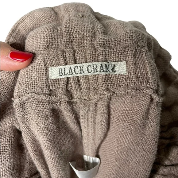 Black Crane | Burlap Pants in Oatmeal Linen Small *missing belt* - Picture 4 of 6